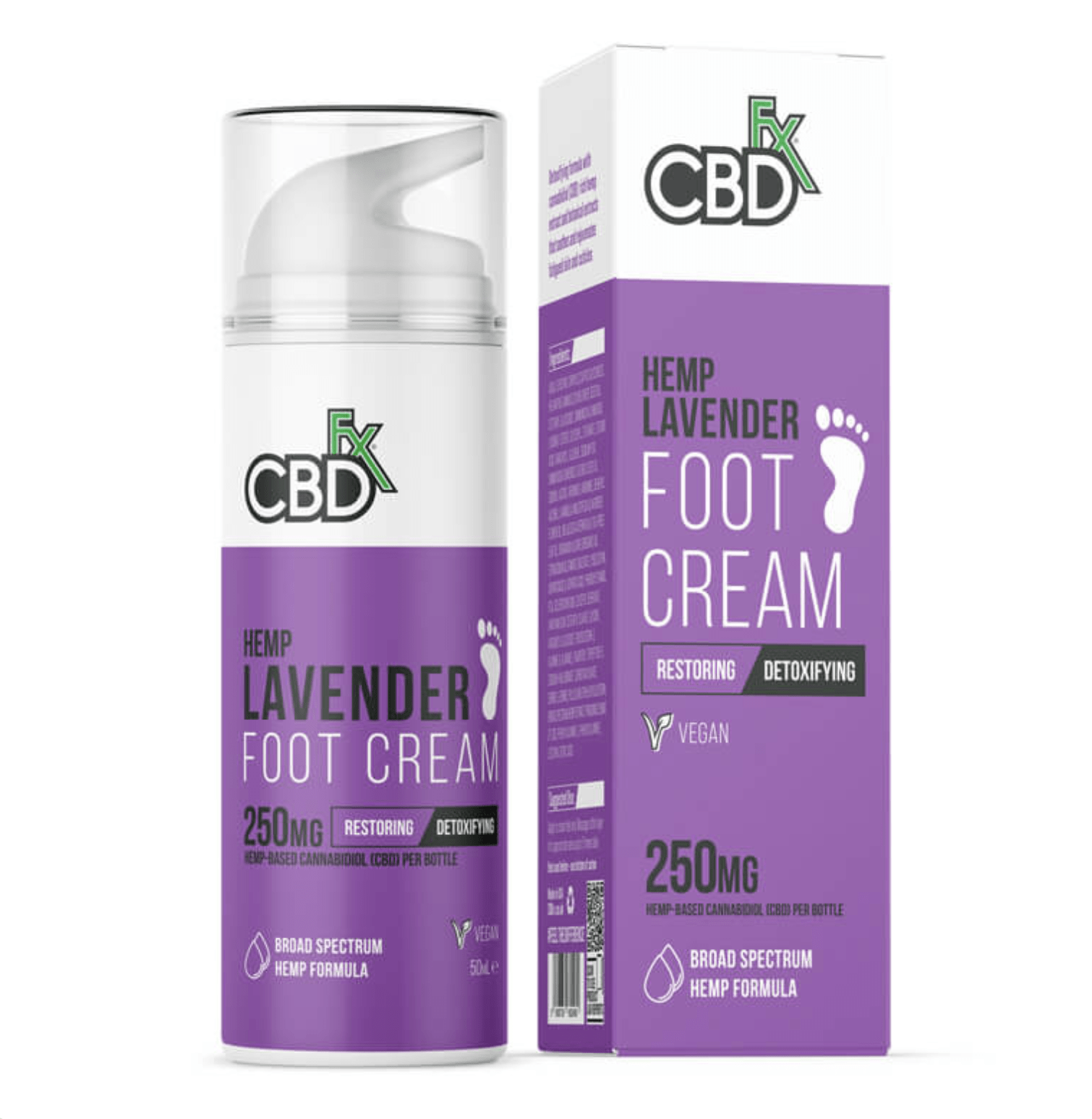 CBDFX Hemp Lavender Foot Cream (250mg) British CBD